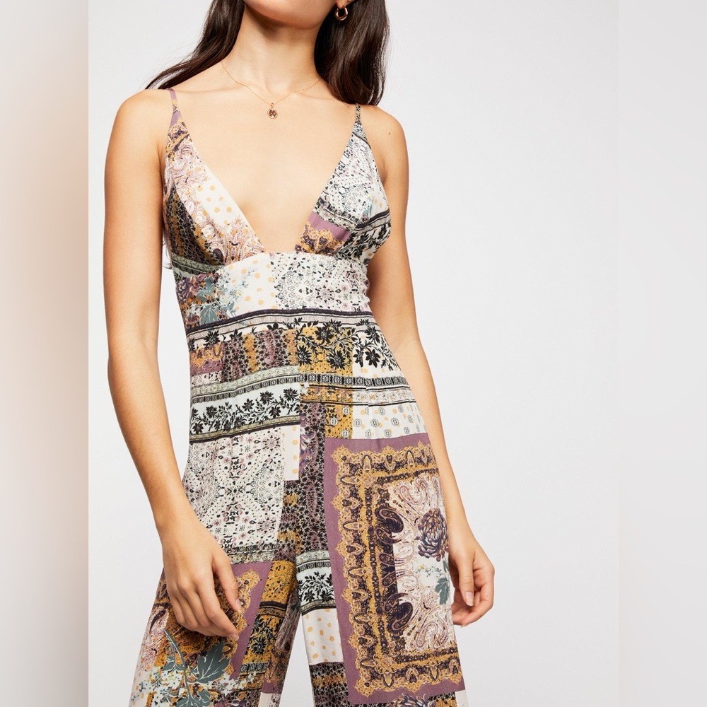 Free People Margarita Patchwork Jumpsuit - Picture 3 of 10